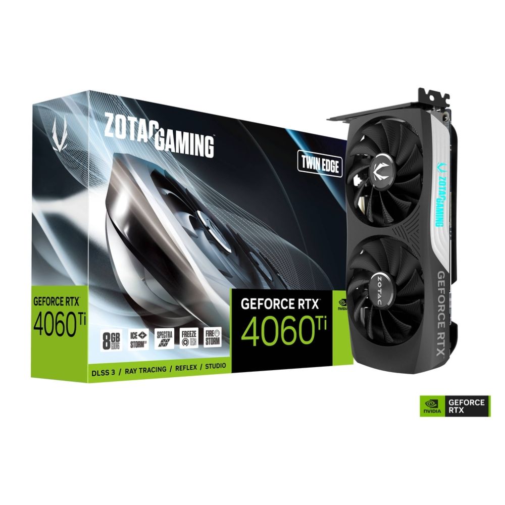 生茶ZOTAC GEFORCE RTX 4060 Ti 8GB Placa De Vídeo Zotac Gaming GeForce RTX 4060 Ti 8GB Twin Edge DLSS