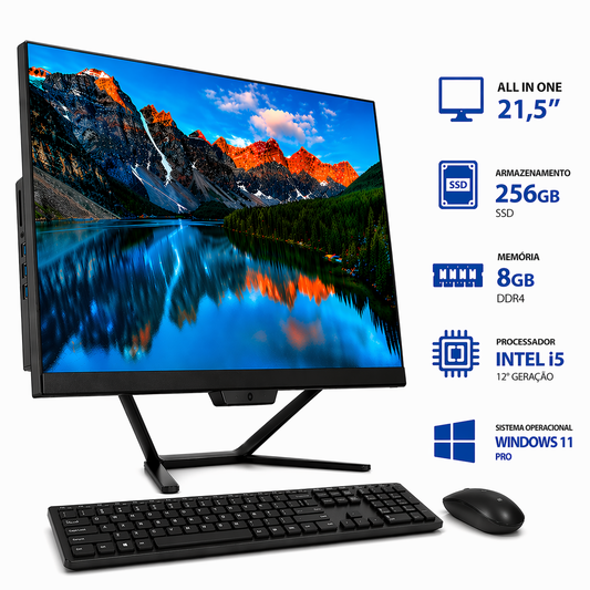 All in One 21,5" Intel Core i5 12400 8GB SSD 256GB