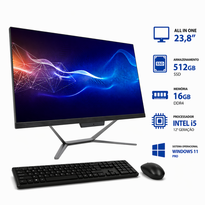 All in One 23,8" Intel Core i5 12400 16GB SSD 512GB