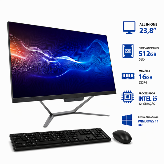 All in One 23,8" Intel Core i5 12400 16GB SSD 512GB