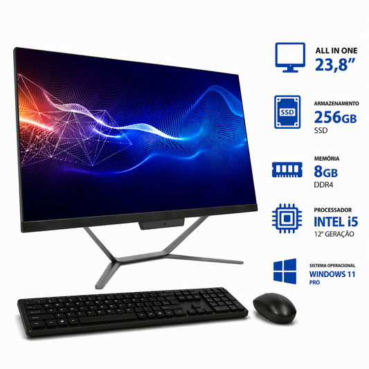All in One 23,8" Intel Core i5 12400 8GB SSD 256GB