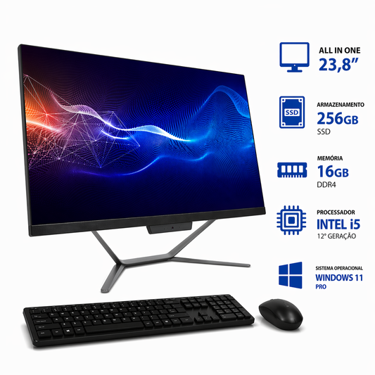 All in One 23,8" Intel Core i5 12400 16GB SSD 256GB